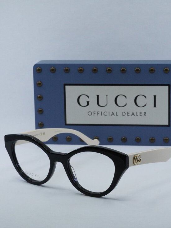 Gucci Accessories - Gucci GG0959O 002 Cat Eye Eyeglasses – Black/Ivory 51mm